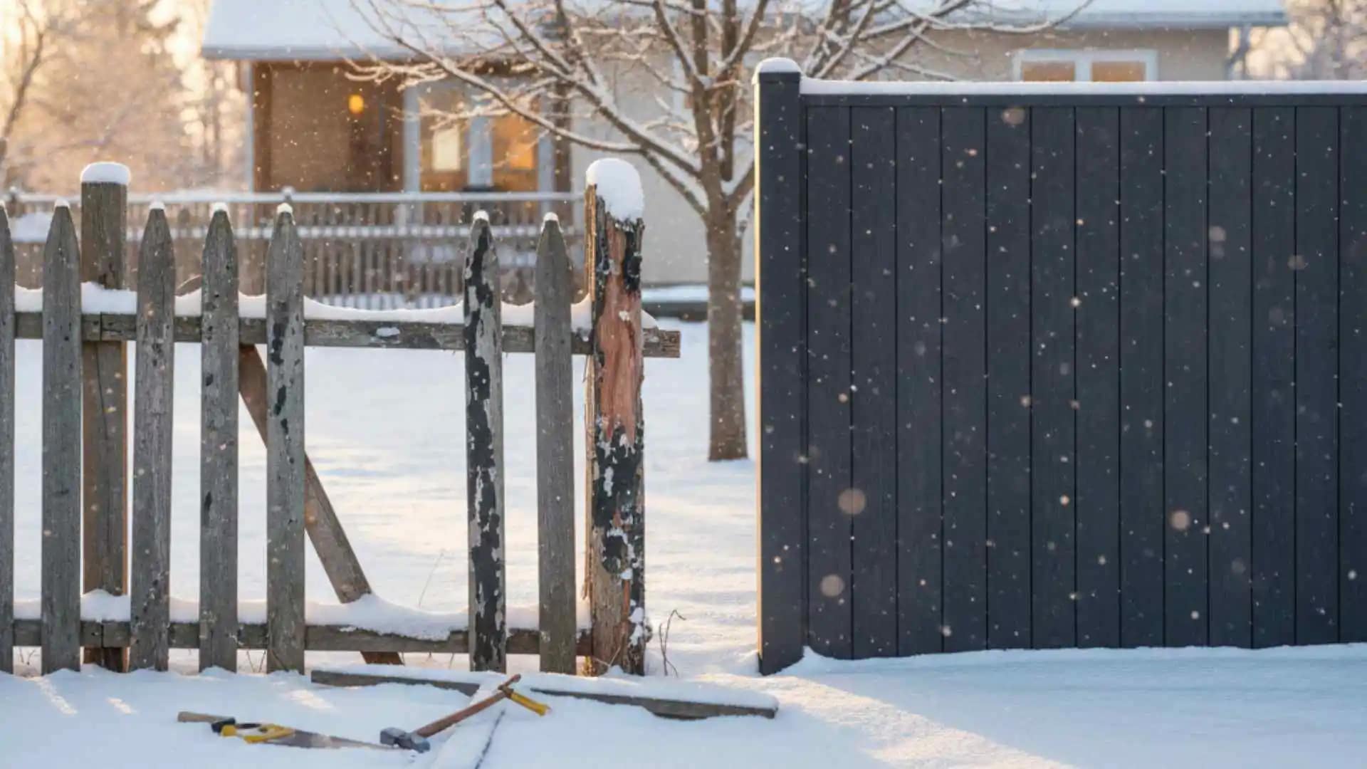 Winter Fence Repair or Replace in St. Charles MO